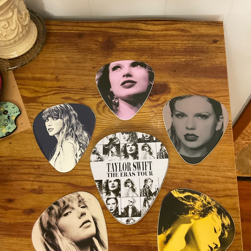 Taylor Swift The Eras Tour Guitar Pick Plastic Coaster Set